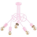 Loftlampe til børn TANGO 5xE27/60W/230V pink