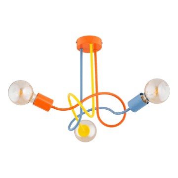 Loftlampe til børn WINGO 3xE27/15W/230V farverig