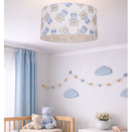 Loftlampe til børneværelse KIDS ROOM 1xE27/60W/230V Ø 40 cm teddybjørn