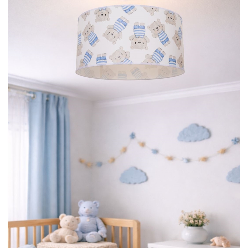 Loftlampe til børneværelse KIDS ROOM 1xE27/60W/230V Ø 40 cm teddybjørn