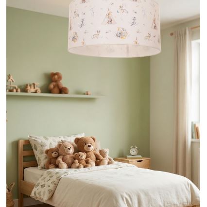 Loftlampe til børneværelset KIDS ROOM 1xE27/60W/230V pr. 40 cm med søde dyr