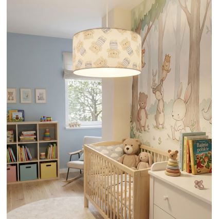 Loftlampe til børneværelset KIDS ROOM 1xE27/60W/230V Ø 40 cm bamse