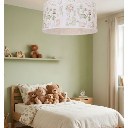 Loftlampe til børneværelset KIDS ROOM 1xE27/60W/230V Ø 40 cm dinosaur