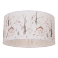 Loftlampe til børneværelset KIDS ROOM 1xE27/60W/230V Ø 40 cm med søde dyrefigurer