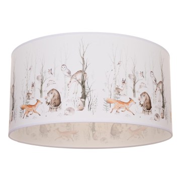 Loftlampe til børneværelset KIDS ROOM 1xE27/60W/230V Ø 40 cm med søde dyremotiver
