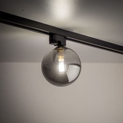 Loftlampe til 1-faset skinnesystem TRACER 1xG9/8W/230V sort/røget sort