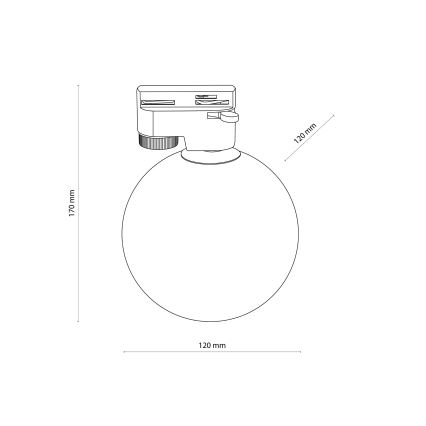 Loftlampe til 1-faset skinnesystem TRACER 1xG9/8W/230V sort/røget sort