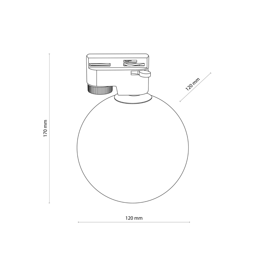 Loftlampe til 1-faset skinnesystem TRACER 1xG9/8W/230V sort/røget sort