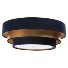 Loftlampe TRINITI 2xE27/60W/230V blå/guldfarvet