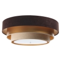 Loftlampe TRINITI 2xE27/60W/230V brun/guldfarvet/beige