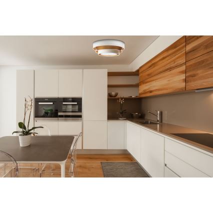 Loftlampe TRINITI 2xE27/60W/230V hvid/guld