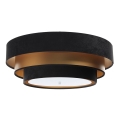 Loftlampe TRINITI 2xE27/60W/230V sort/guld