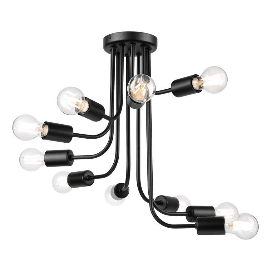 Loftlampe TRINITY 10xE27/15W/230V sort