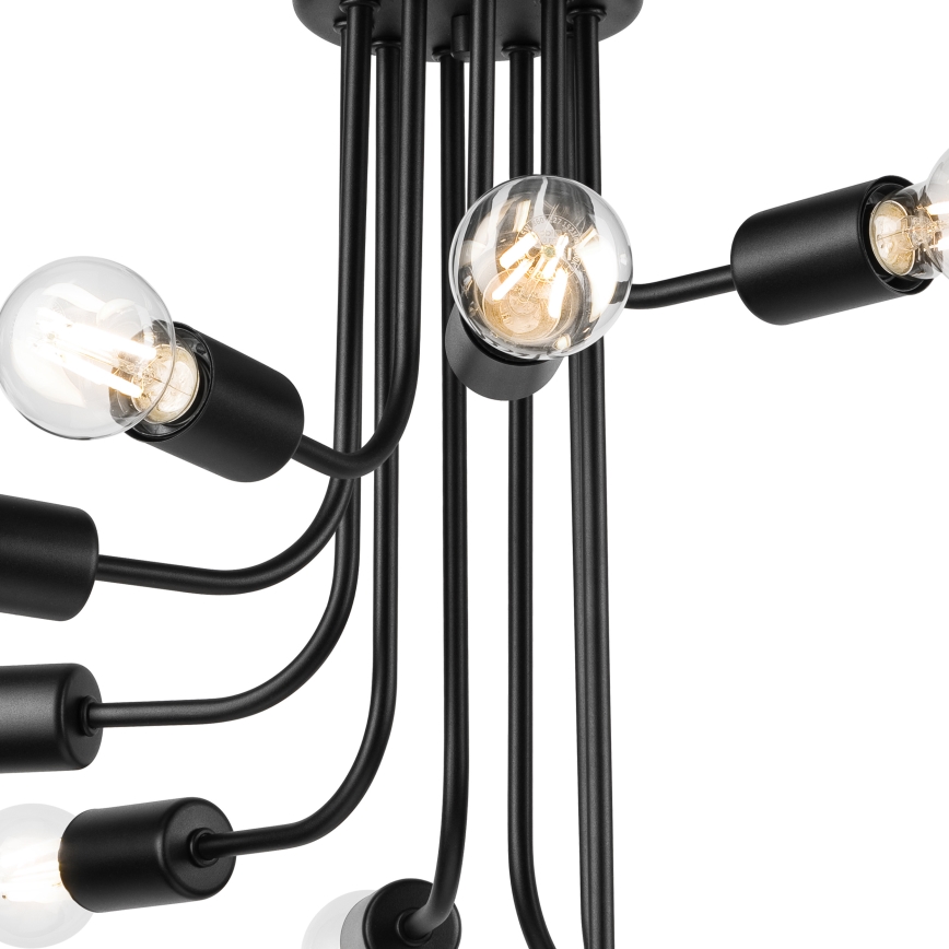 Loftlampe TRINITY 10xE27/15W/230V sort