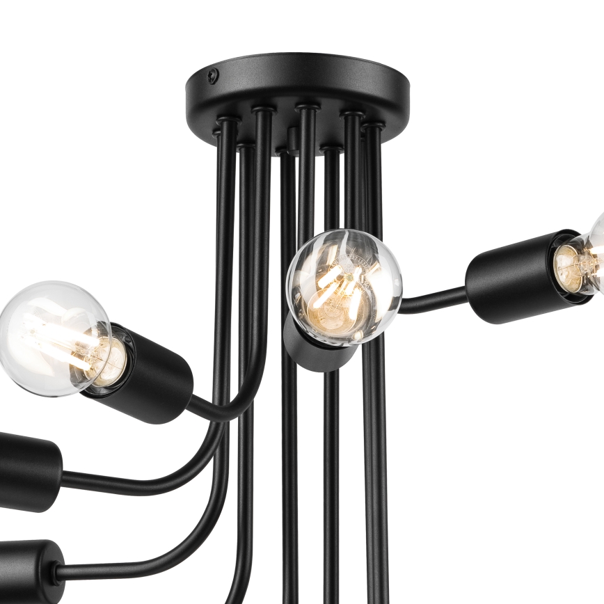 Loftlampe TRINITY 10xE27/15W/230V sort