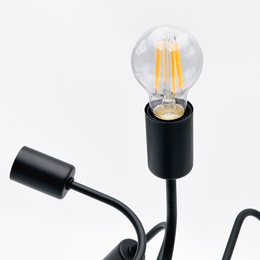 Loftlampe TRINITY 10xE27/15W/230V sort