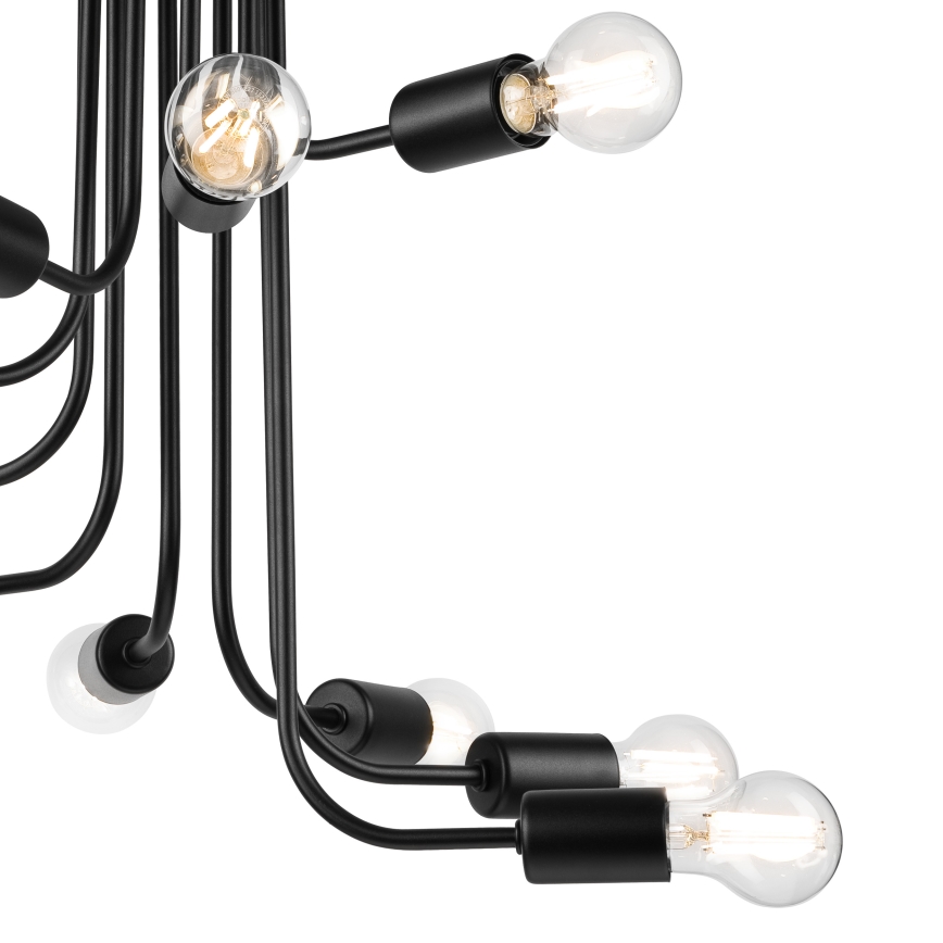 Loftlampe TRINITY 10xE27/15W/230V sort