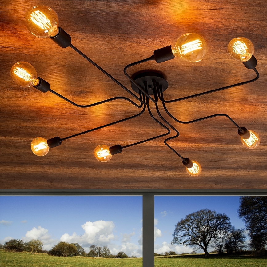 Loftlampe TRUVA 8xE27/40W/230V
