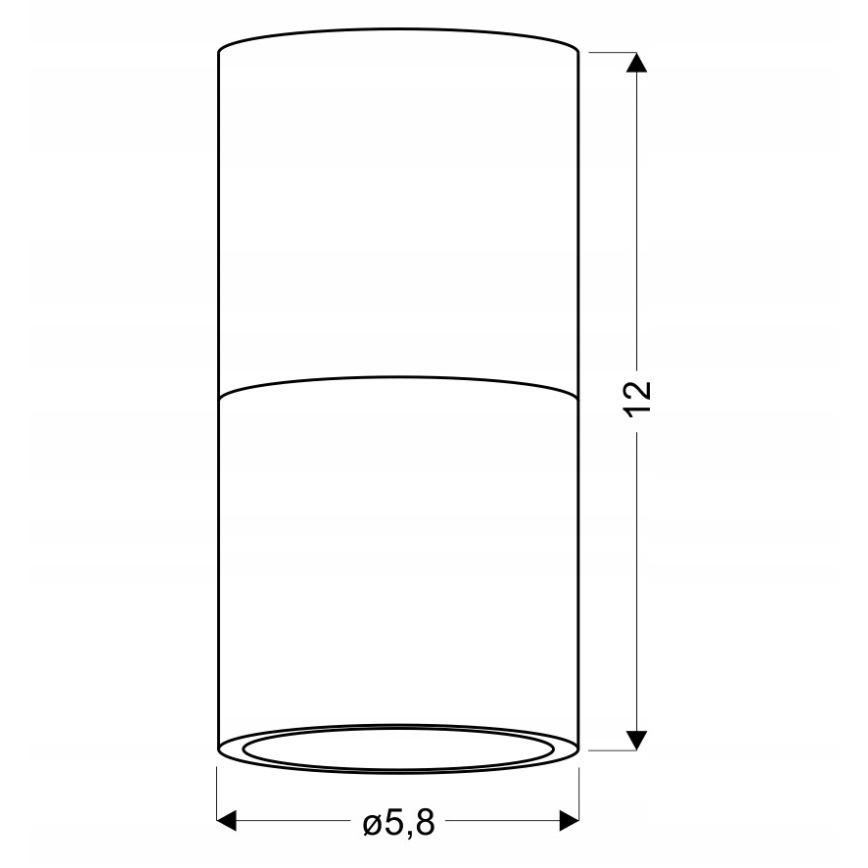 Loftlampe TUBA 1xGU10/15W/230V