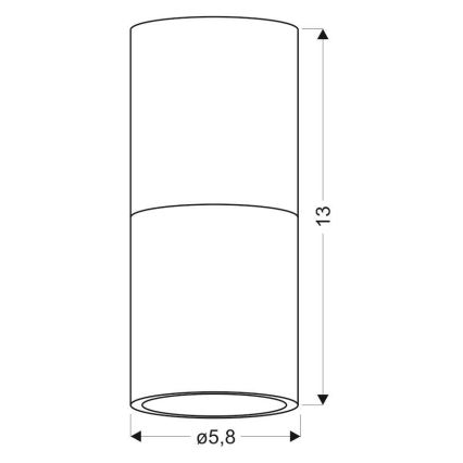 Loftlampe TUBA 1xGU10/50W/230V hvid