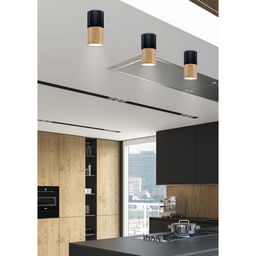 Loftlampe TUBA 1xGU10/50W/230V sort