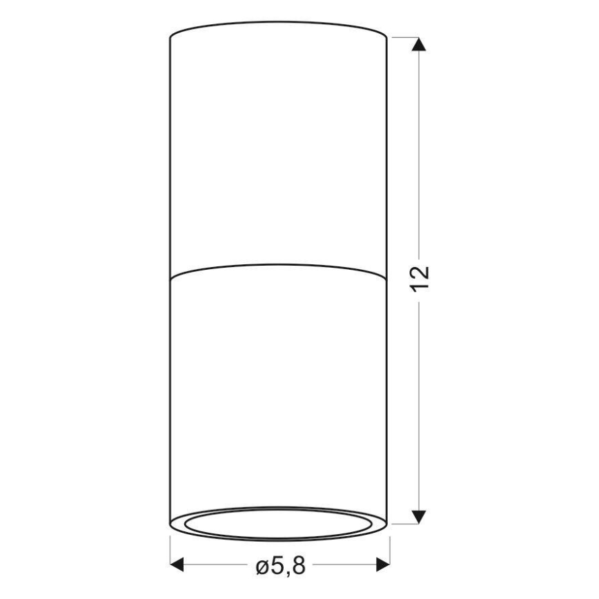 Loftlampe TUBA 1xGU10/50W/230V sort