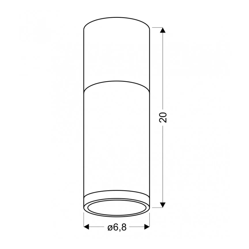 Loftlampe TUBA GU10/15W/230V