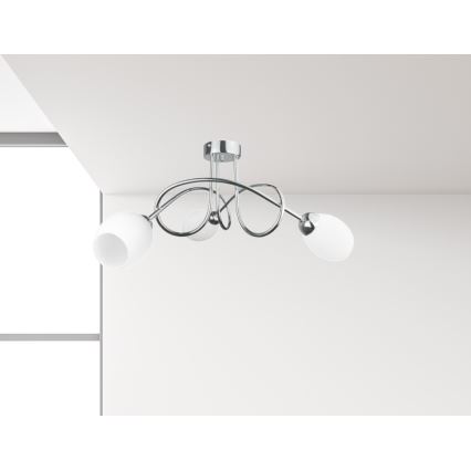 Loftlampe TWIST WHITE 3xE14/40W/230V