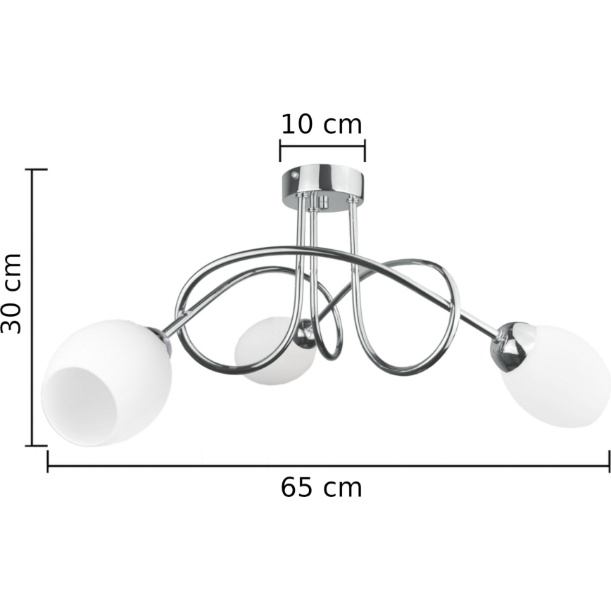 Loftlampe TWIST WHITE 3xE14/40W/230V