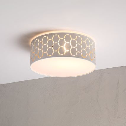 Loftlampe ULLE 1xE27/15W/230V Ø 35 cm hvid