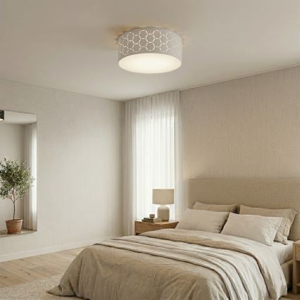 Loftlampe ULLE 1xE27/15W/230V Ø 35 cm hvid