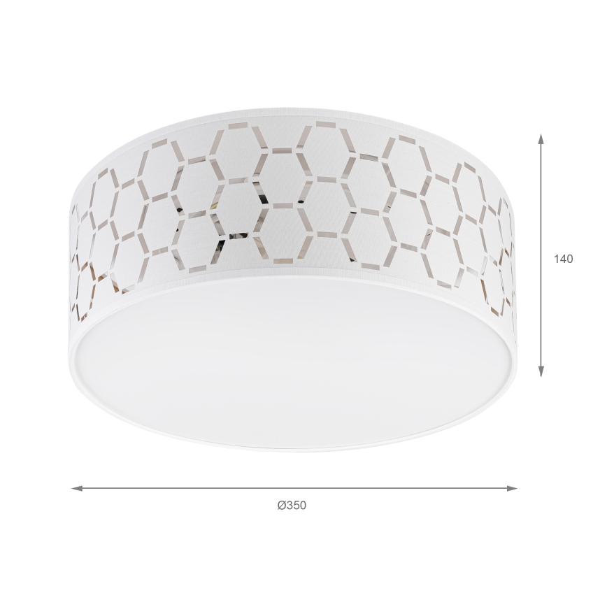 Loftlampe ULLE 1xE27/15W/230V Ø 35 cm hvid