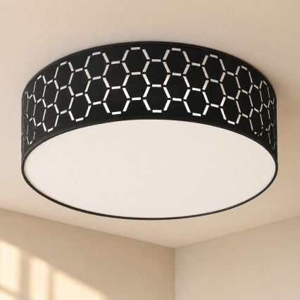 Loftlampe ULLE – 2 x E27, 15 W, 230 V, Ø 45 cm, sort