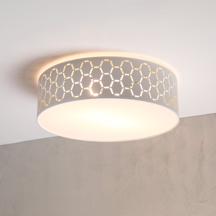 Loftlampe ULLE 2xE27/15W/230V Ø 45 cm hvid