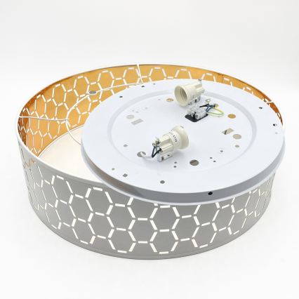 Loftlampe ULLE 2xE27/15W/230V Ø 45 cm hvid