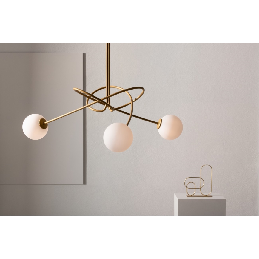 Loftlampe VELVET 3xG9/12W/230V guldfarvet