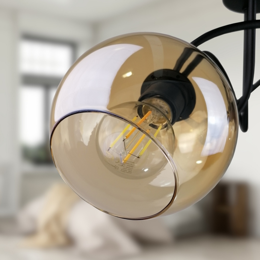 Loftlampe VENUS BLACK 3xE27/60W/230V