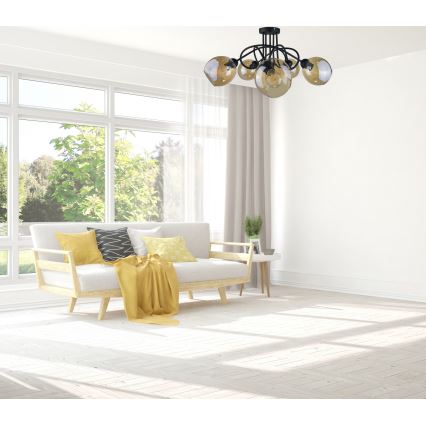 Loftlampe VENUS BLACK 5xE27/60W/230V