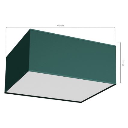 Loftlampe VERDE 2xE27/60W/230V 40x40 cm grøn