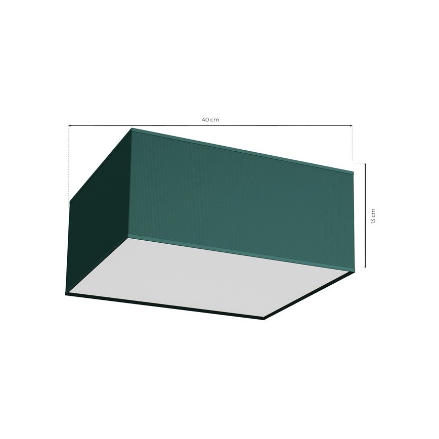 Loftlampe VERDE 2xE27/60W/230V 40x40 cm grøn