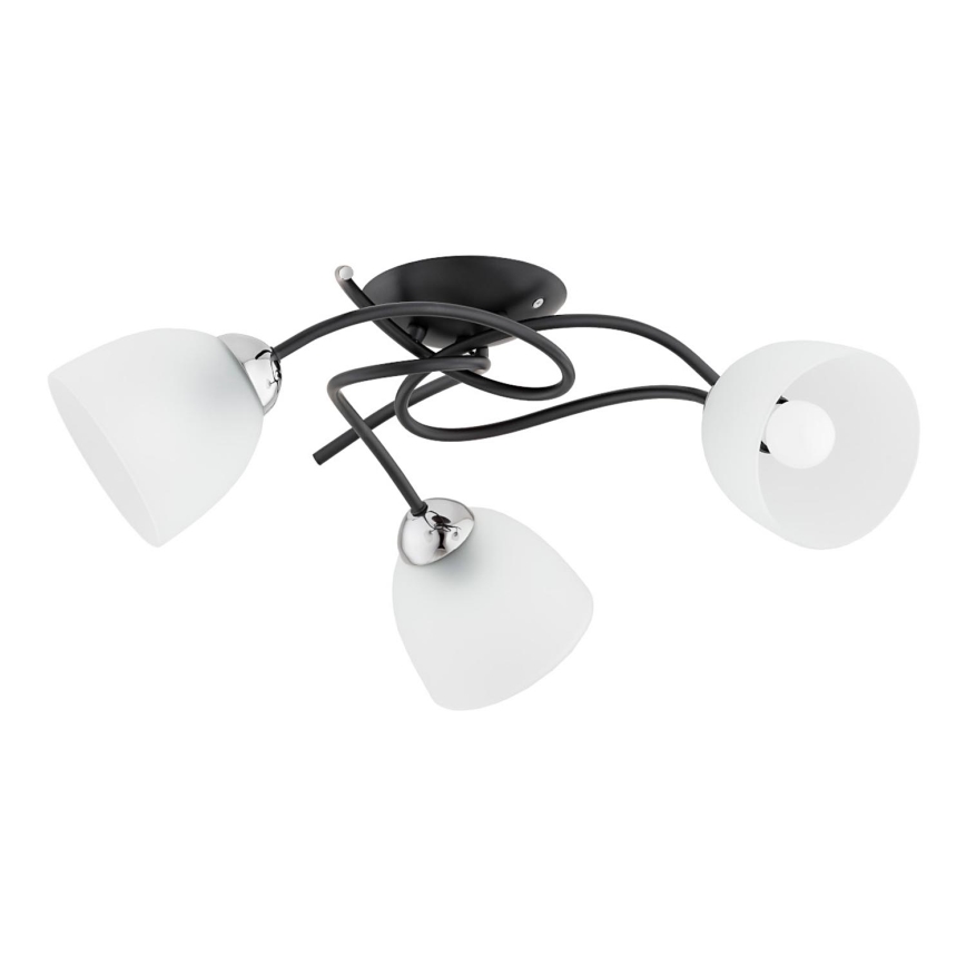 Loftlampe VERWIL 3xE27/15W/230V sort