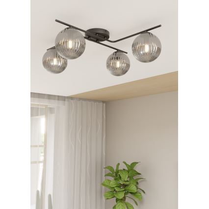 Loftlampe VESPA 4xE14/10W/230V sort/grå