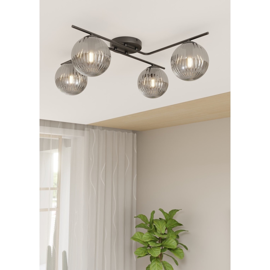 Loftlampe VESPA 4xE14/10W/230V sort/grå