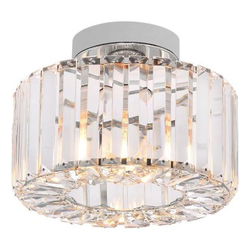 Loftlampe VETRO 1xE27/15W/230V Ø 24,5 cm mat krom