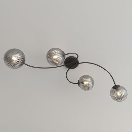 Loftlampe VIBRA 4xE14/10W/230V sort/grå