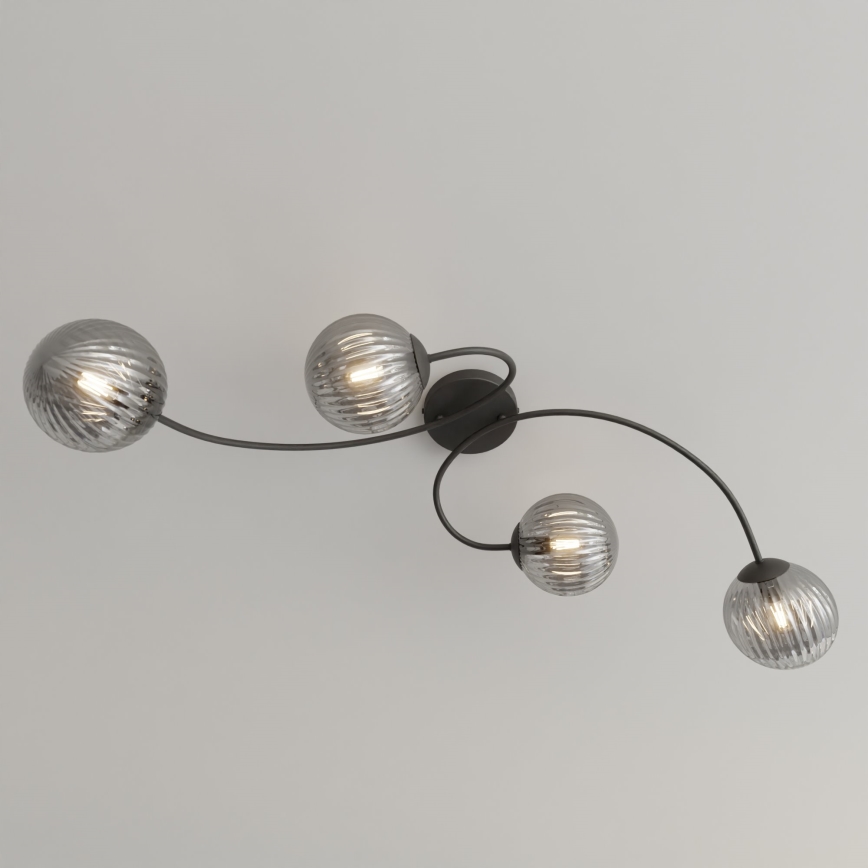 Loftlampe VIBRA 4xE14/10W/230V sort/grå