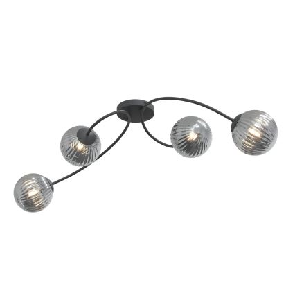 Loftlampe VIBRA 4xE14/10W/230V sort/grå