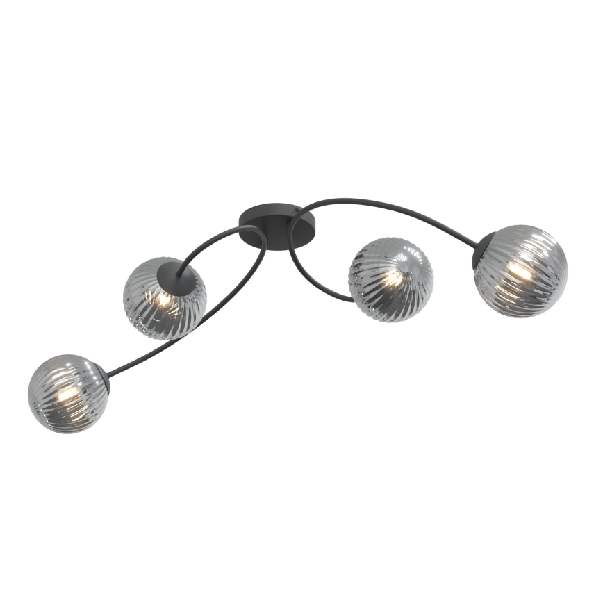 Loftlampe VIBRA 4xE14/10W/230V sort/grå