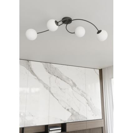 Loftlampe VIBRA 4xE14/10W/230V sort/hvid