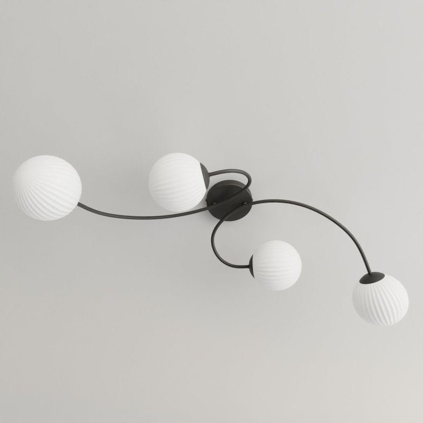 Loftlampe VIBRA 4xE14/10W/230V sort/hvid
